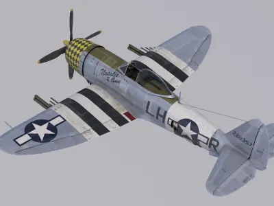 Republic P-47D Thuderbolt  Natalie Ann 2 3D model