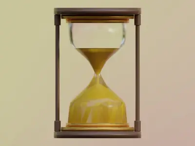 Sand clock Low-poly 3D model