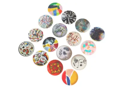 Abstract Art Plates Set 3D model