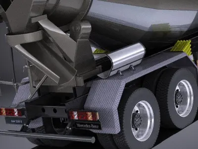 Mercedes-Benz Axor 3240B Cement Mixer 2017 VRAY 3D model