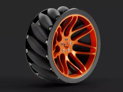 Mecanum Wheels For The Self Propelled Robot Pl Free 3D model