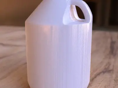 Round plastic oil can 3D model