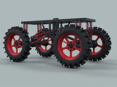 Chassis of Hill and Hole truck 3D model