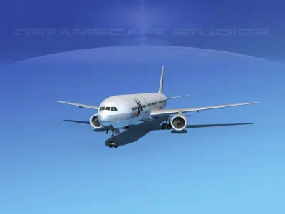 Boeing 777-300 Japan AirLines 3D model