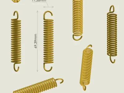 Extension Spring 3D print model