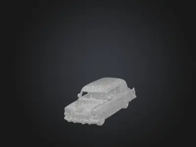 Hearse Model Low-poly 3D model