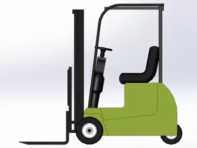Forklift truck 3D model V1