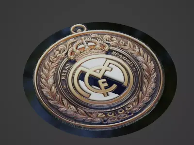 real madrid Football Medallion 3D print model