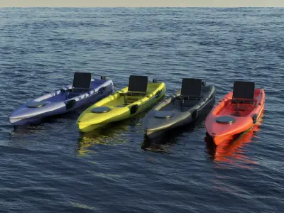 Kayak 3D model 3D Model Pack