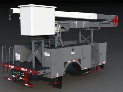 Bucket Boom Body Low-poly 3D model
