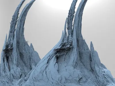 Alien Cliffs Sharp 2 versions 3D model