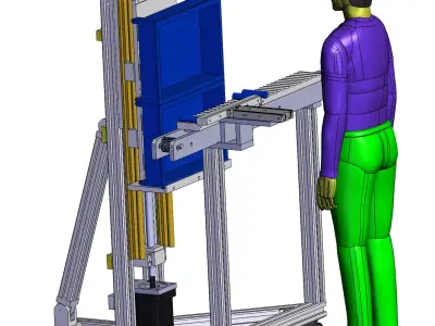 Battery packaging machine 3D model