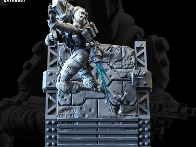 Skinny Wall Running Robot 100mm 3D print model