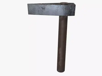 Medieval Hammer V04 Low-poly 3D model