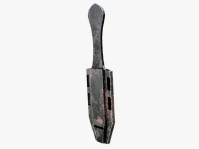 Post Apocalyptic Throwing Knife Low-poly 3D model