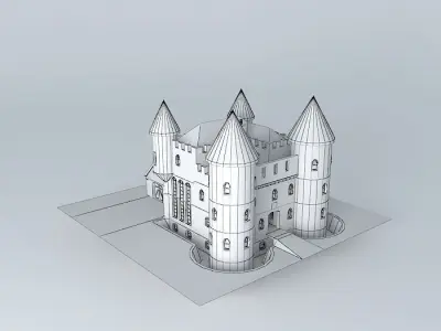 Square Castle Free 3D model