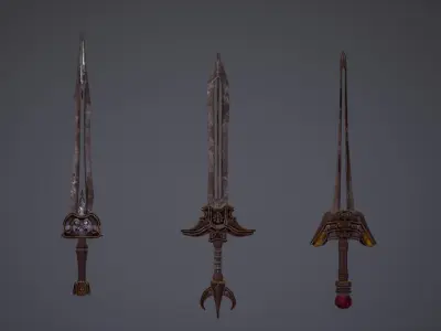 Modular Blades Emporium Part 2 Low-poly 3D model