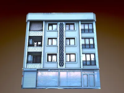 Architectural Building-7 Low-poly 3D model