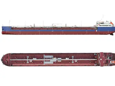 TANKER SHALLOW DRAFT  3D model