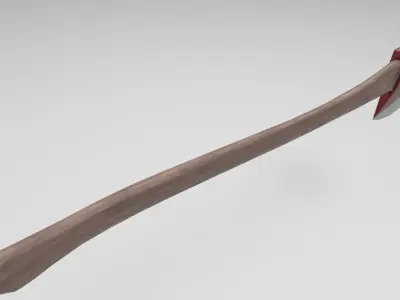 Red Axe Free low-poly 3D model