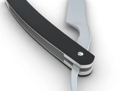 straight razor 3D model