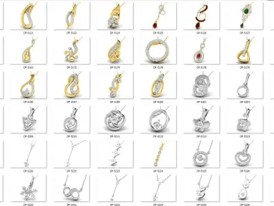 pendent all types 100 cad files  part 03 3D print model