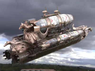 Sci-Fi airship future 1 3D model