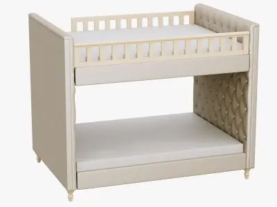 Restoration Hardware Chesterfield Full-Over-Full Bunk Bed 3D model