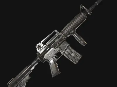 M4A1 Modular Carbine lowpoly Low-poly 3D model