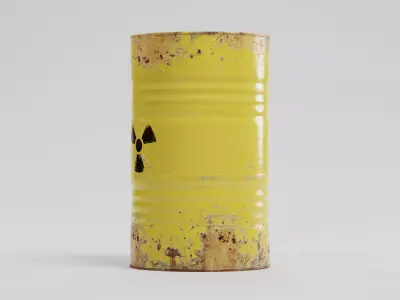 -Toxic Barrel- Low-poly 3D model