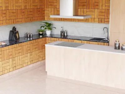 Modern Kitchen free download Free 3D model