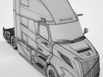 Semi Truck Generic 01 3D model