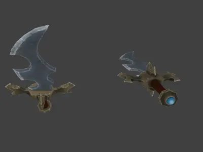 Fantasy Wild Sword - Hand Painted Low-poly 3D model