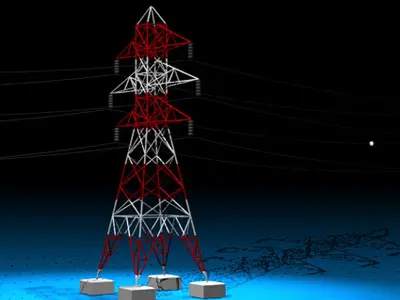 Power tower 3D model purchase