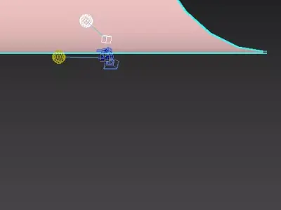 Background wave with object in middle of it Free 3D model