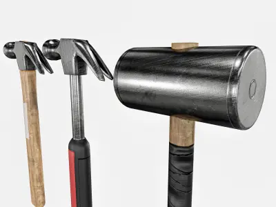 Hammer Pack Low-poly 3D model