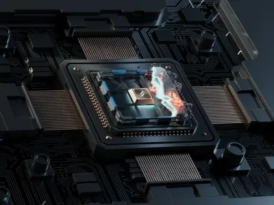 Circuit Board Animation Blender 3D model