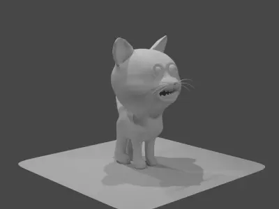 cartoon cat 3D model buy
