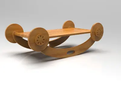 Kids Play Swing Wheel 3D model