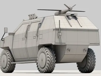 Lizard 4x4 Tactical Vehicle Concept All Version 3D model