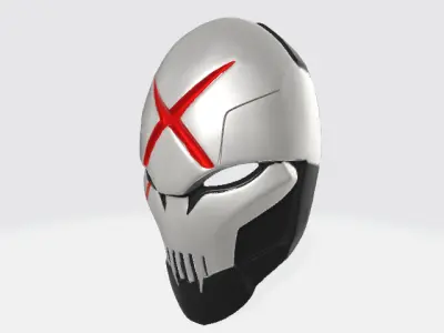 Cyber Warrior Mask Low-poly 3D model