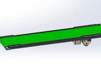 Large belt conveyor 3D model