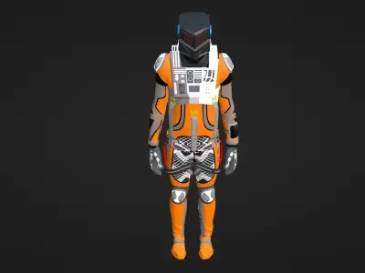 Robot Soldier - Assault Soldier Low-poly 3D model 30