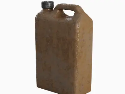 Old Plastic Canister Set 3D model