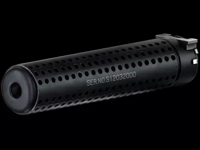 AAA M4QD Silencer Game Ready PBR Low-poly 3D model