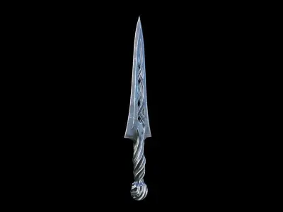 Dagger Low-poly lord of rings sword Low-poly 3D model