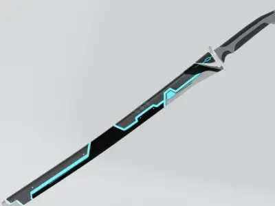 FREE SC-FI SWORD cyberpunk Free 3D model