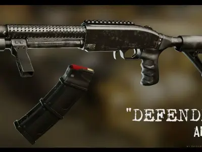 Arbiter Defender Pump Shotgun Low-poly 3D model
