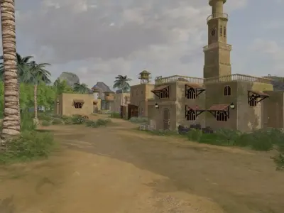 Lush Green Village 3D model