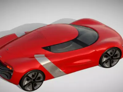 3D 2010 Renault DeZir Concept Model 3D model
